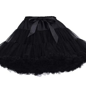 3-Layered Black Tulle Petticoat